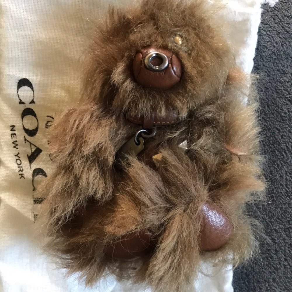 Chewbacca Keychain by Coach Leather/Shearling
